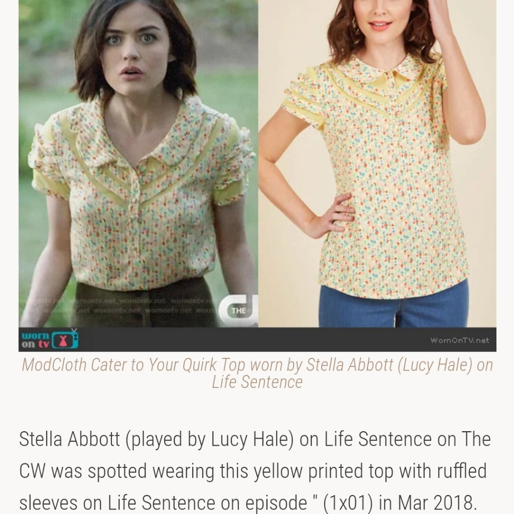 Unique Modcloth Peter Pan ruffle top